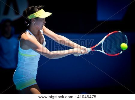 MELBOURNE - 14 de janeiro: Kai-Chen Chang da China, em sua primeira derrota rodada para Samantha Stosur de Austra