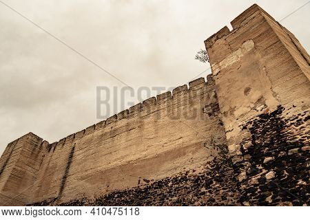 Sohail Castle In Fuengirola, Malaga Spain. Tourist Attraction, Place To Visit. Holidays On Costa Del