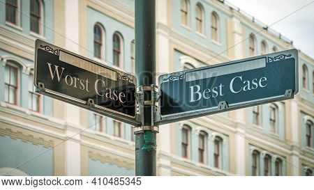 Street Sign The Way To Best Versus Worst Case