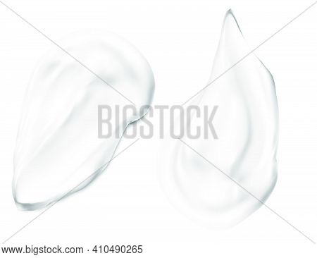 Cream Stroke. Cosmetic Cream Texture Swatch. Face Creme Smear Isolated. Sunscreen Lotion Texture, Ma