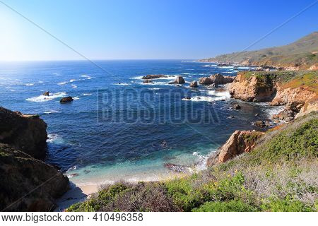 Spring In California. Monterey County, California - Coast Landscape In Garrapata State Park.