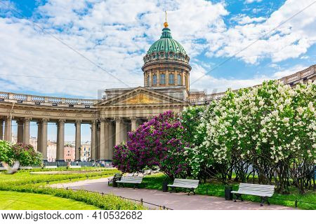 Kazan (kazansky) Cathedral In Spring, St. Petersburg, Russia