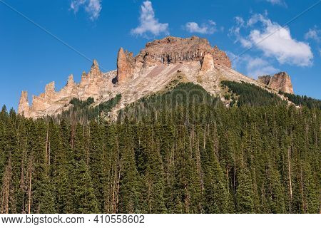 12,742 Foot / 3884 Meter Dunsimere Mountain Has Formations That Flank The Ridge To The Top Of The Mo