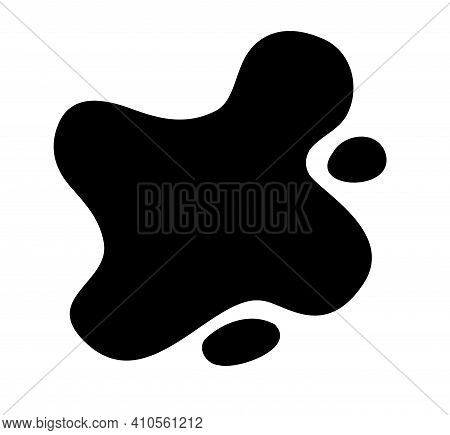 Fluid Liquid Random Organic Shapes Vector Isolated On White Background
