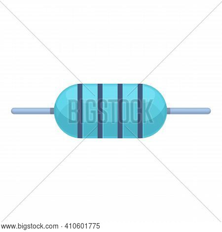 Led Resistor Icon. Cartoon Of Led Resistor Vector Icon For Web Design Isolated On White Background