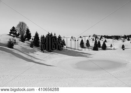 View Of The Landscape Near The Col Dei Scios In Friuli Venezia Giulia, Italy. High Quality Photo