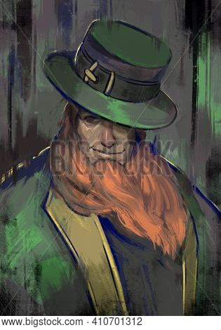 Patrick's Day Portrait Digital Art Draw Cg