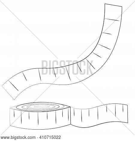 Single Element Meter. Draw Illustration In Black And White