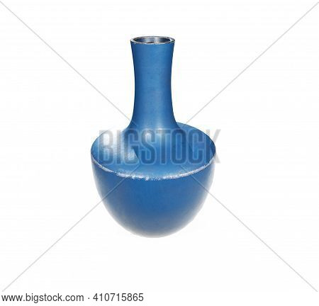 Realistic Empty Flower Pot Set, Pastel Colors. Closeup Isolated On White Backgroun 3d Render