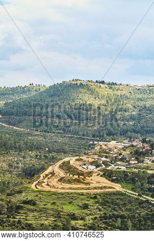 View From Sataf Park To A Settlement In The Suburbs Of Jerusalem