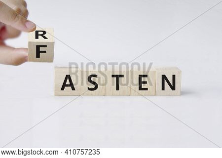 Hand Is Turning A Dice And Changes The Direction 