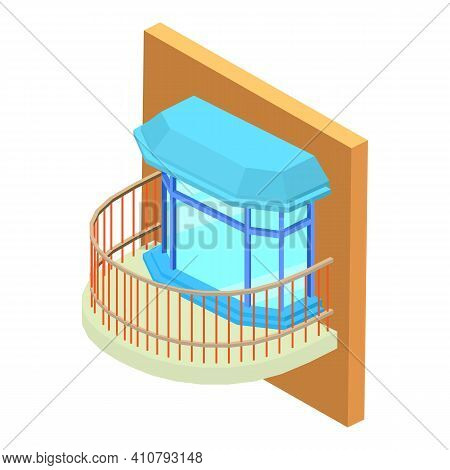 Different Balcony Icon. Isometric Illustration Of Different Balcony Vector Icon For Web