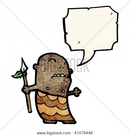 homme tribal dessin animé