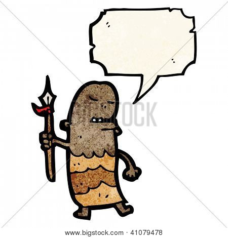 homme tribal dessin animé