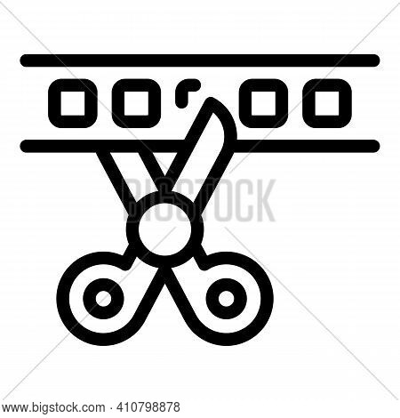 Clip Montage Icon. Outline Clip Montage Vector Icon For Web Design Isolated On White Background