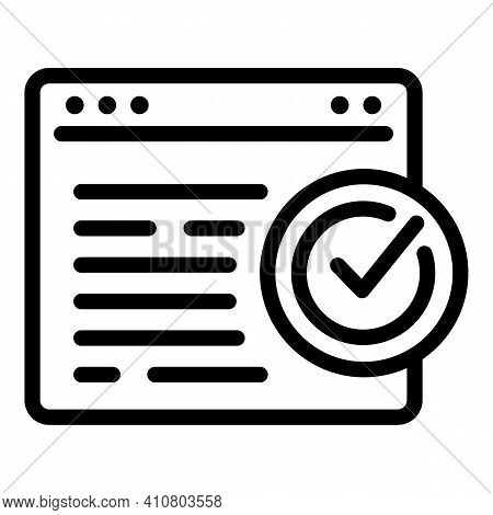 Online Privacy Icon. Outline Online Privacy Vector Icon For Web Design Isolated On White Background