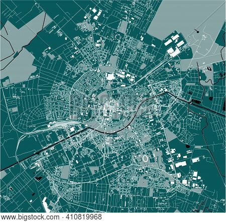 Map Of The City Of Timisoara, Romania