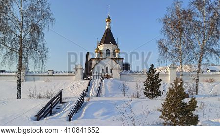 The Holy Assumption Monastery In Krasnoyarsk. Temple Of The Icon Of The Mother Of God 