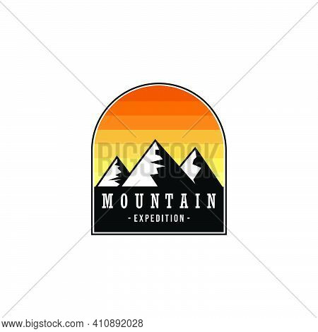 Mountain Adventure Wild Logo Vector Illustration Design Vintage Emblem
