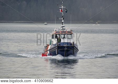 A Spill Response Vessel Came Back From Its Job.   March 3rd, 2021  North Vancouver, British Columbia