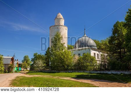 Khan's Mosque With Minaret In The Center Of Kasimov Town, Ryazan Region, Russia