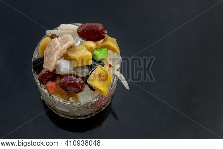 Traditional Chinese Iced Sweet Dessert Is Delicious Here Are Many Grains Including Sweet Potato Ball