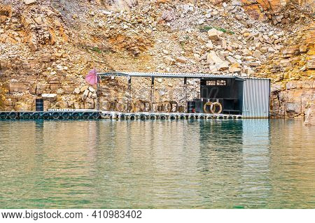 Capitólio - Mg, Brazil - December 09, 2020: Floating Drink Bar At Lake Of Furnas. Tourist Destinatio