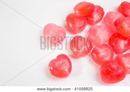 ハート形のお菓子の背景として