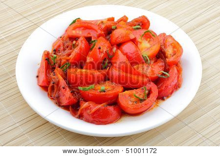 Spicy Tomato stir fry.
