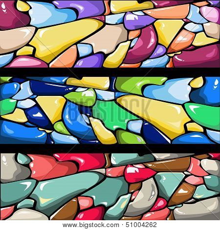 Abstract Colorful Glass Stones Vector Background