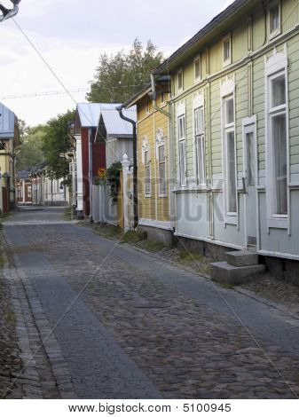 Eski şehrin dar sokakta