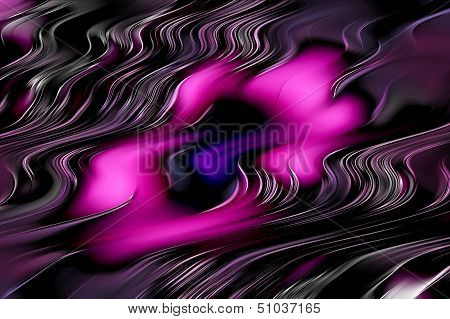 Magical curls background - fairy pink flower.