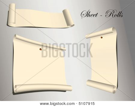 빈 벡터 시트 롤