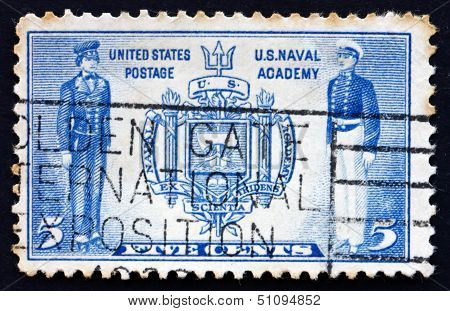 Postage Stamp Usa 1937 Seal Of Us Naval Academy