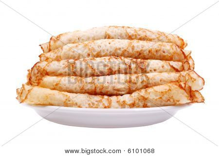 신선한 사과와 디저트 크레페