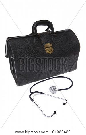 black leather doctor briefcase 