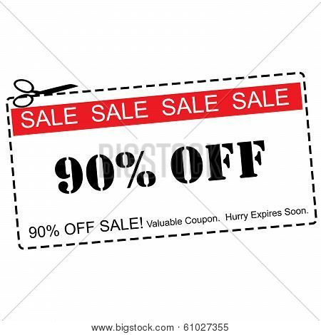 Ninety Percent Off Sale Coupon