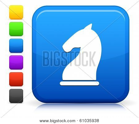 Knight Icon on Square Internet Button Collection