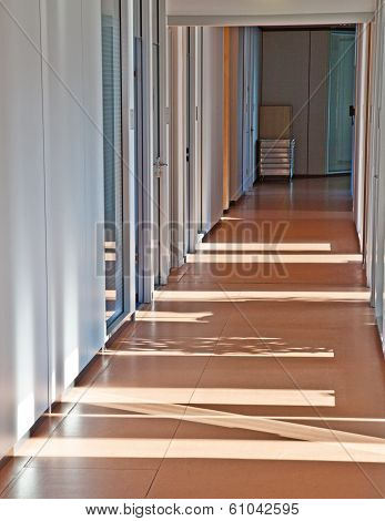 Empty Office Aisle