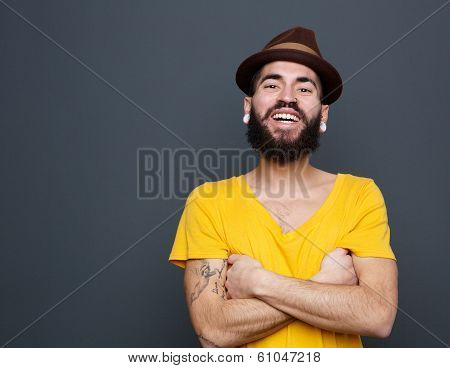 Cheerful Young Man With Beard