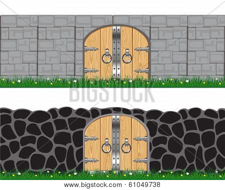 Two walls and gates