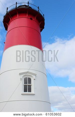 solitary window on lighthouse