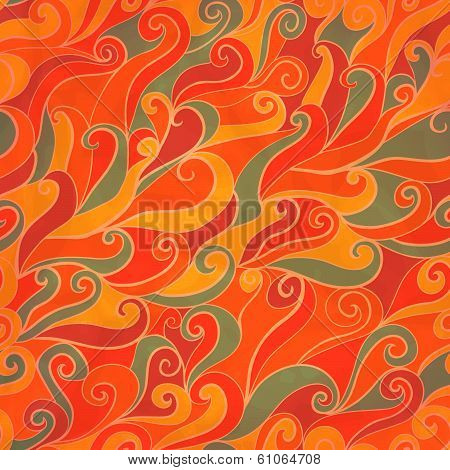Seamless wave hand-drawn pattern