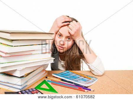 nervous college student before exams