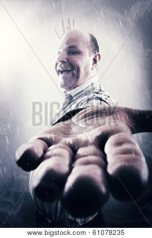 Strange and Crazy Dude in the Snow