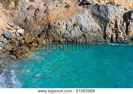 tabarca island alicante mediterranean blue sea in spain