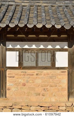 Wall Detail Of General  Korean Traditional House