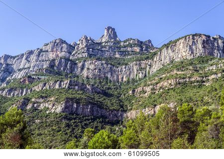 Santa Maria De Montserrat Monastery. Catalonia, Spain.