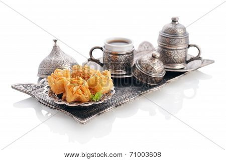 Turkish Baklava With Coffee