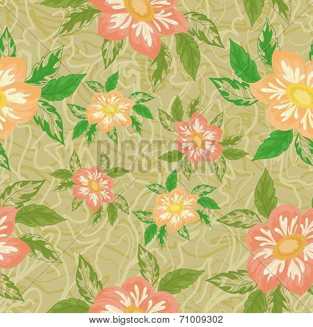 Seamless background with flowers dahlia